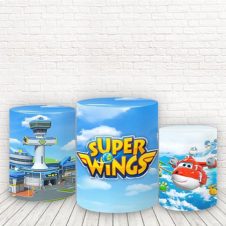 Trio de Capas Tecido Sublimado Super Wings WCC-207