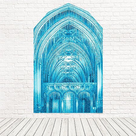 Painel Casinha Tecido Sublimado 3D Frozen 1,55 x 2,45 WCA-012