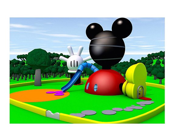 Fundo fotográfico Tecido Sublimado Newborn 3D Mickey 2,20x1,50 WFF-757
