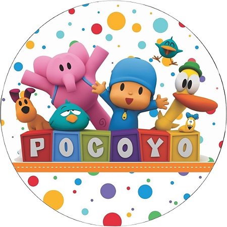 Painel Redondo Tecido Sublimado 3D Pocoyo WRD-4822