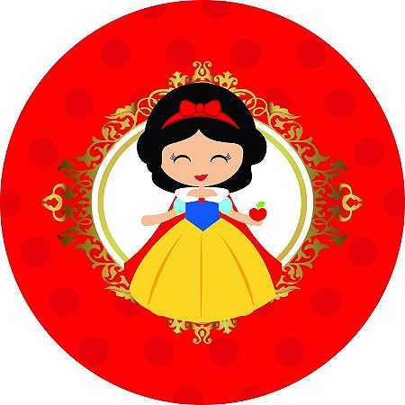 Desenho de Branca de Neve - Princesa Branca de Neve pintado e