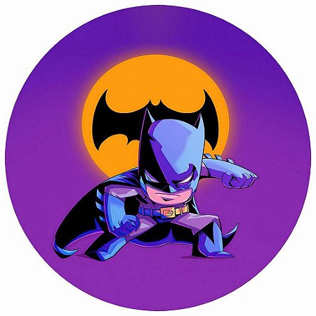 Painel Redondo Tecido Sublimado 3D Batman Cute WRD-4941