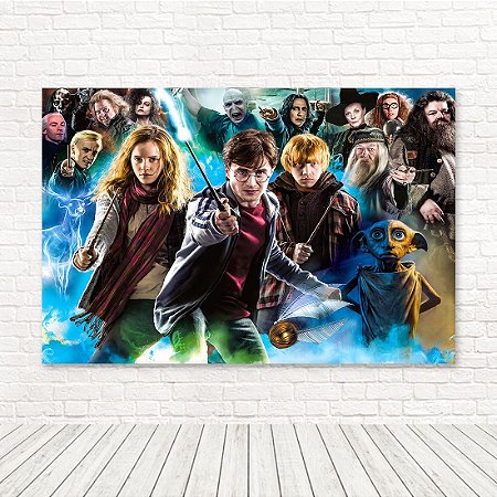 Painel Retangular Tecido Sublimado 3D Harry Potter WRT-4270