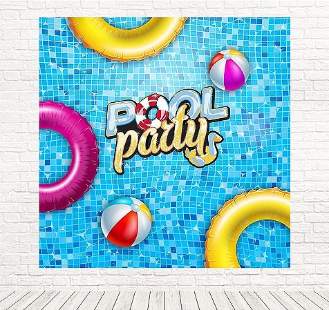 Painel Retangular Tecido Sublimado 3D Pool Party WRT-3008
