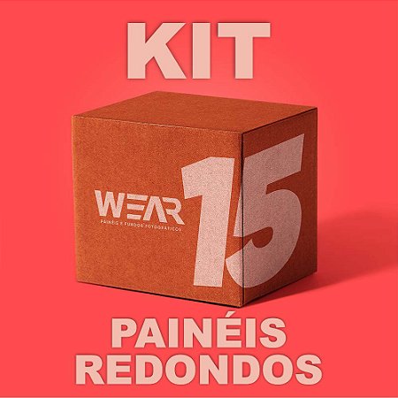 Kit 15 Painéis Redondos 1,50X1,50