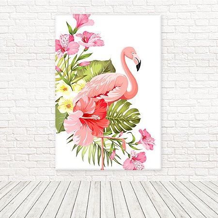 Painel Retangular Tecido Sublimado 3D Flamingo 1,50 x 2,20 WRT-5091