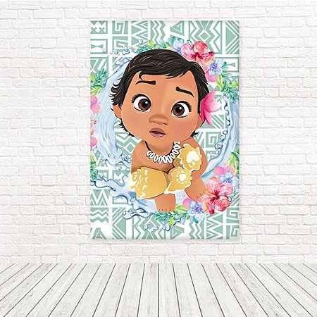 Painel Retangular Tecido Sublimado 3D Moana Baby 1,50 x 2,20 WRT-5083