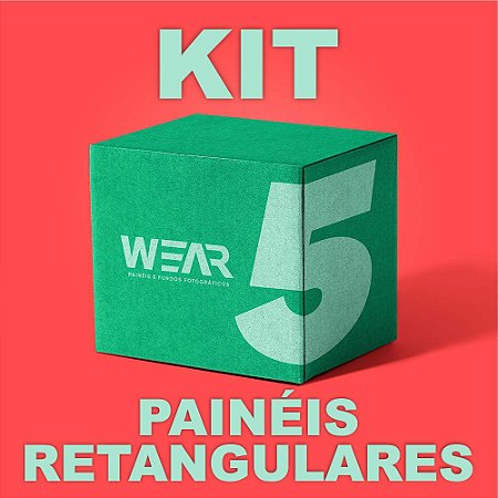 Kit 5 Paineis Retangulares 1,50 x 2,20