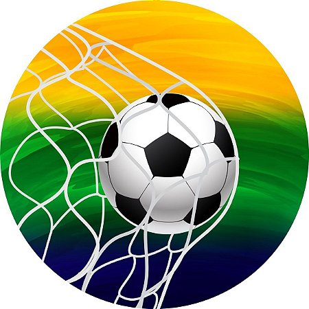 Painel Redondo Tecido Sublimado 3D Futebol e Bola WRD-5484