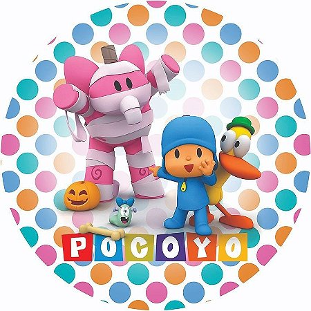 Painel Redondo Tecido Sublimado 3D Pocoyo WRD-5558