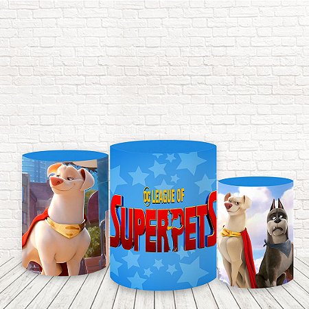 Trio de Capas Tecido Sublimado 3D Super Pets WCC-555