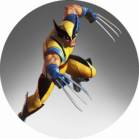 Painel Redondo Tecido Sublimado 3D Wolverine WRD-5922