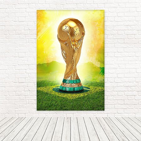 Painel Retangular Tecido Sublimado 3D Copa do Mundo WRT-5435