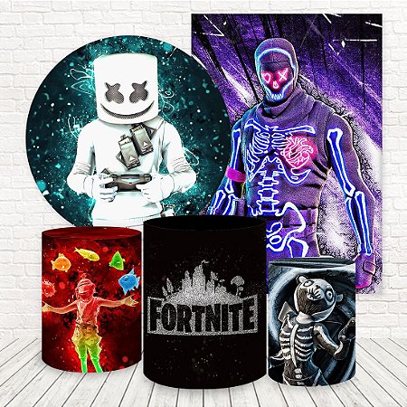 Kit 2 Painéis e Capas Tecido Sublimado Fortnite WKPC-1507