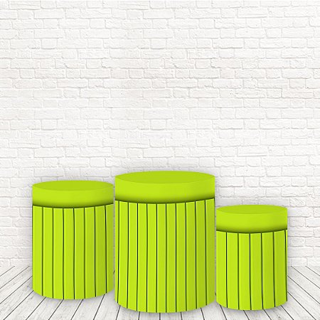 Trio de Capas Tecido Sublimado 3D Ripada Verde Neon WCC-653