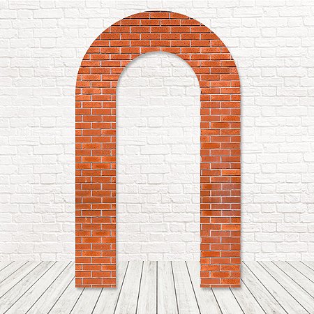 Painel Portal Tecido Sublimado Muro Tijolo 1,20x2,10 WPO-012