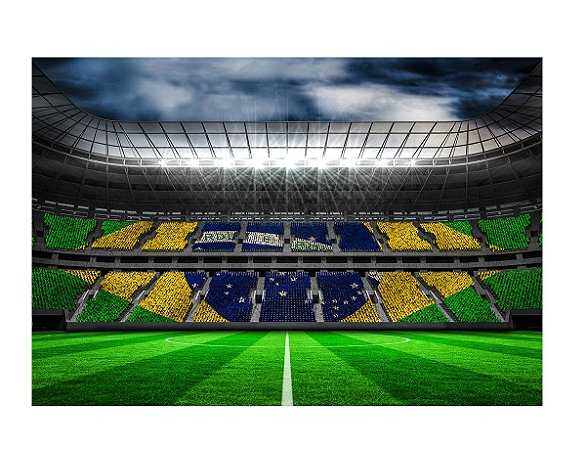 Fundo Fotográfico Tecido Sublimado Gigante 3D Futebol 3,00x2,50 WFG-462