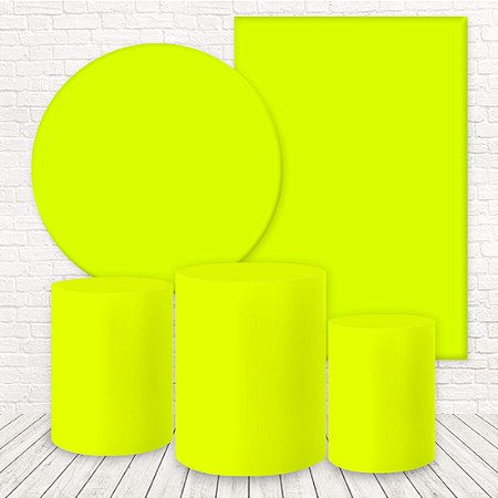 Kit 2 Painéis e Capas Tecido Verde Neon WKPC-10000