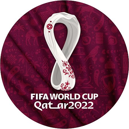 Painel Redondo Tecido Sublimado 3D Copa do Mundo WRD-6283
