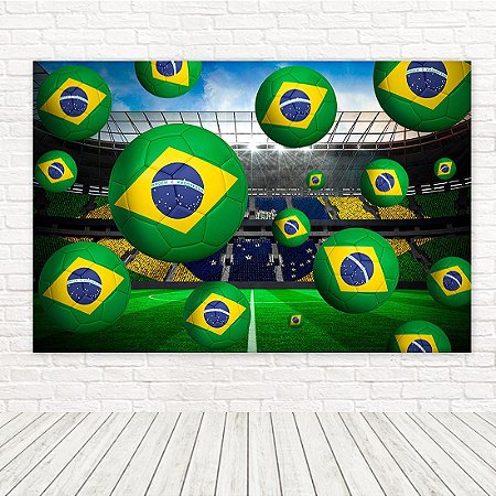 Painel Retangular Tecido Sublimado 3D Copa do Mundo WRT-5827
