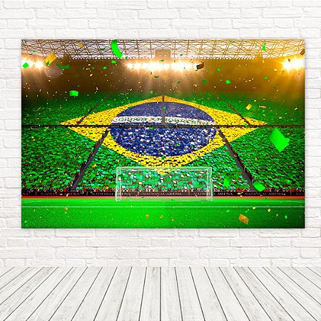 Painel Retangular Tecido Sublimado 3D Copa do Mundo WRT-5826