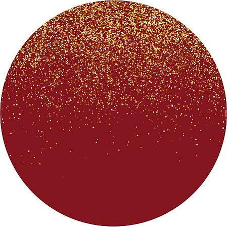 Painel Redondo Tecido Sublimado 3D Glitter Vermelho WRD-6335