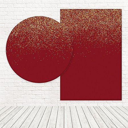 Kit Painéis Casadinho Glitter Vermelho WPC-722