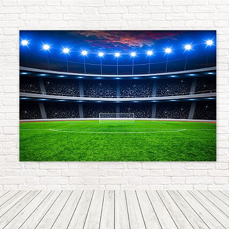 Painel Retangular Tecido Sublimado 3D Futebol WRT-5948