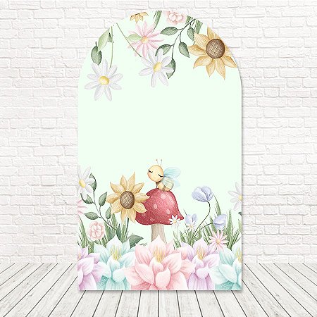 Painel Romano Tecido Sublimado 3D Jardim 1,20x2,10 WRGG-054