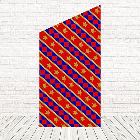 Painel Romano Diagonal Tecido Sublimado 3D Circo 1,00 x 2,00 WPRD-028