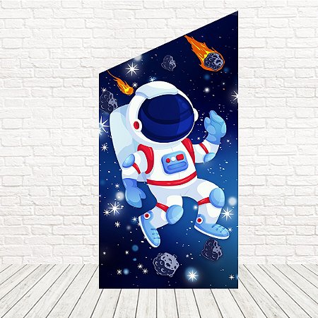 Painel Romano Diagonal Tecido Sublimado 3D Astronauta 1,00 x 2,00 WPRD-007