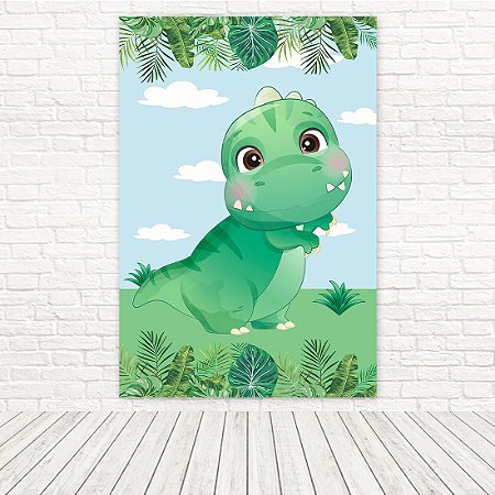 Painel Retangular Tecido Sublimado 3D Dino Baby 1,50x2,20 WRT-6256