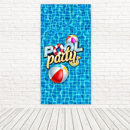 Painel Retangular Veste Fácil Tecido Sublimado 3D Pool Party 1,00 x 2,00 WRTV-043