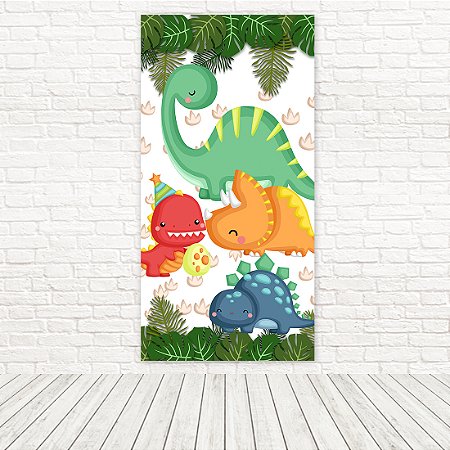 Painel Retangular Veste Fácil Tecido Sublimado 3D Dino Baby 1,00 x 2,00 WRTV-010