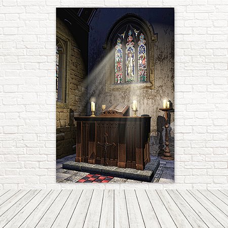 Painel Retangular Tecido Sublimado 3D Religioso 1,50x2,20 WRT-6402