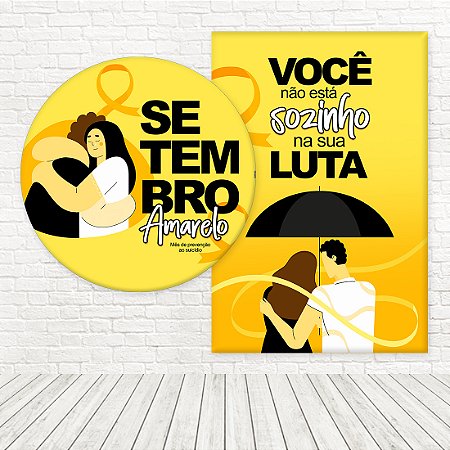 Kit Painéis Casadinho Tecido Sublimado 3D Setembro Amarelo WPC-929