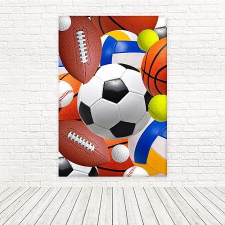 Painel Retangular Tecido Sublimado 3D Esportee e Futebol 1,50x2,20 WRT-6717