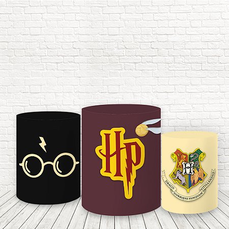 Trio Capas De Cilindro Tecido Sublimado 3D Harry Potter WCC-1175