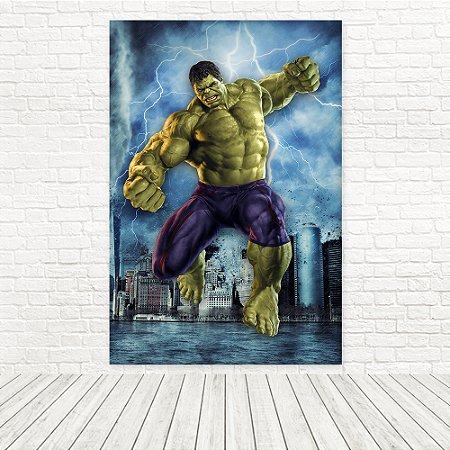 Painel Retangular Tecido Sublimado 3D Hulk 1,50x2,20 WRT-6818