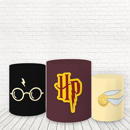 Trio Capas De Cilindro Tecido Sublimado 3D Harry Potter WCC-1177
