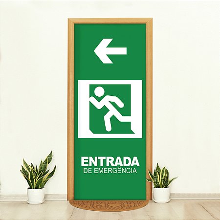 Capa de Porta Decorativa Tecido Sublimado 0,85x2,10 Sinalização Emergência WCP-036