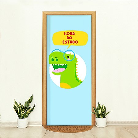 Capa de Porta Decorativa Tecido Sublimado 0,85x2,10 Dino Baby WCP-031