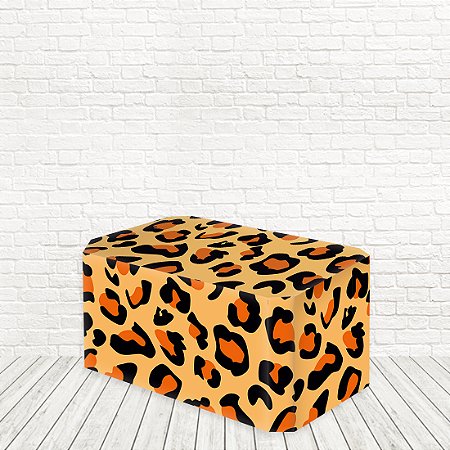 Toalha de Mesa Decorativa Festa 0,70x1,40 Tecido Sublimado Animal Print Estampa Onça WTM-005