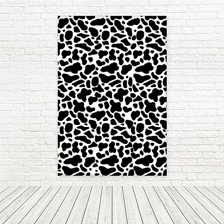 Painel Retangular Tecido Sublimado 3D Animal Print Estampa Vaca 1,50x2,20 RT-6941