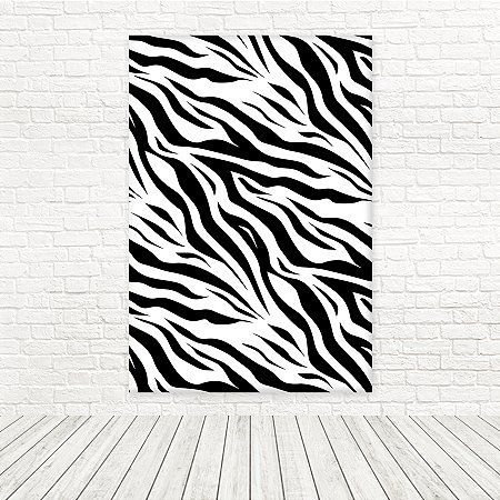 Painel Retangular Tecido Sublimado 3D Animal Print Estampa Zebra 1,50x2,20 RT-6939