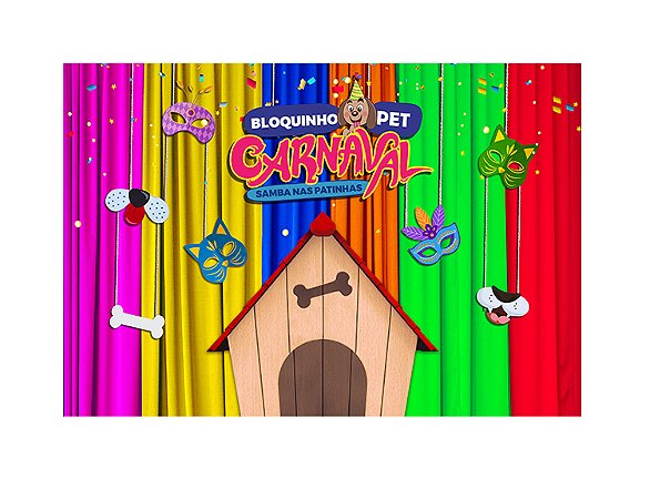 Fundo Fotográfico Newborn Tecido Sublimado 3D Carnaval Pet WFM-1475