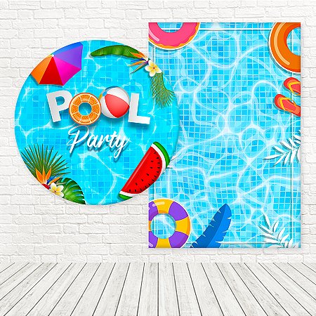 Kit Painéis Casadinho Tecido Sublimado 3D Pool Party WPC-1011