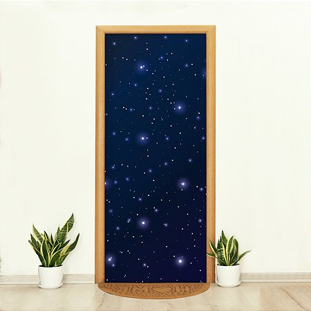 Capa de Porta Decorativa Tecido Sublimado 0,85x2,10 Galáxia WCP-103