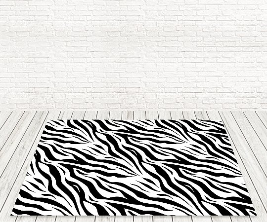 Tapete em Lona Semibrilho Animal Print Estampa Zebra WTPL-117
