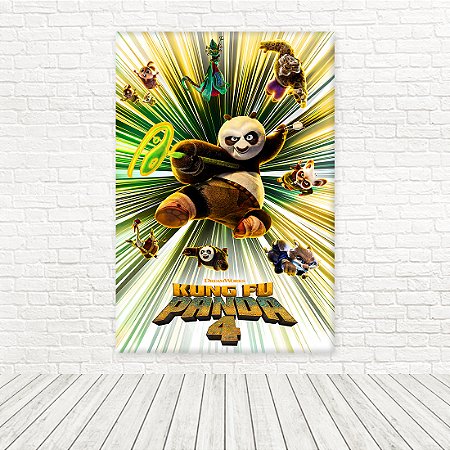 Painel Retangular Tecido Sublimado 3D Kung Fu Panda 1,50x2,20 WRT-7142